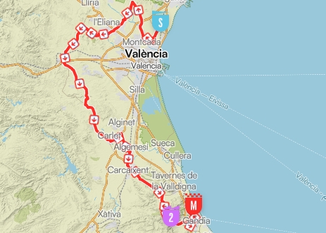 Recorrido por la provincia de Valencia en cuarta etapa de La Vuelta Ciclista a España. - Foto: LA VUELTA Recorrido por la provincia de Valencia en cuarta etapa de La Vuelta Ciclista a España.