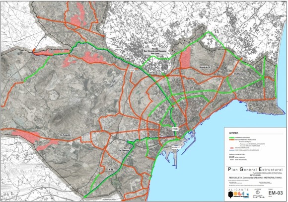 Así planea extender Alicante sus itinerarios ciclistas con el Plan General