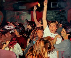 Lu Margalef congela la fiesta valenciana entre los lienzos de ‘Que el fin del mundo te pille bailando’