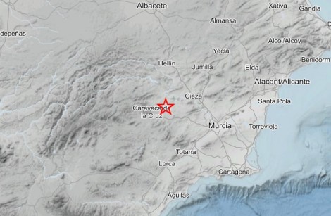 Un terremoto de madrugada en Cehegín se siente en una decena de poblaciones de la Región