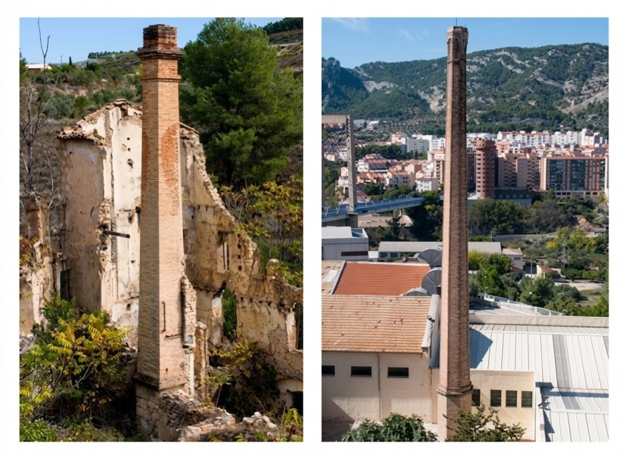 Alcoy protege 27 chimeneas industriales como símbolos de su patrimonio, historia y paisaje fabril