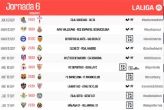 Valencia CF y Levante UD ya tienen los horarios de las jornadas 6 y 7 