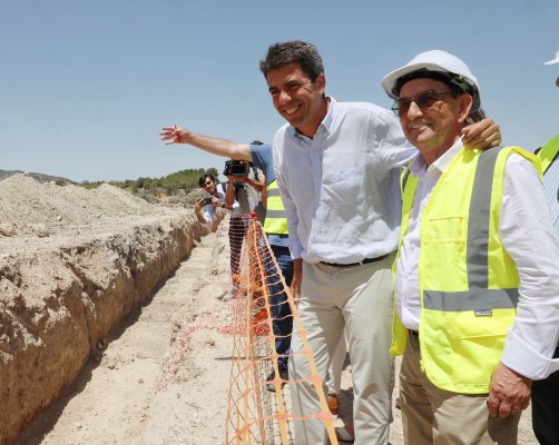 Mazón confirma que las obras del Júcar-Vinalopó avanzan 
