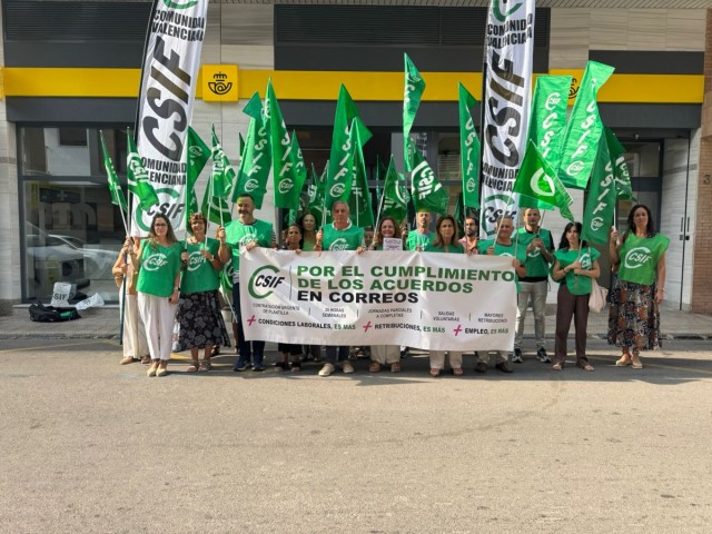 CSIF se moviliza en Castelló para pedir a Correos 