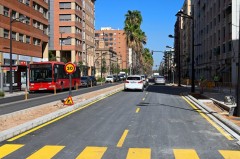 València reabre Pérez Galdós y Giorgeta al tráfico con dos carriles por sentido en casi todo su recorrido