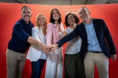 Morant lanza a los candidatos del PSPV a las alcaldías de València, Castelló, Alicante y Elche: 