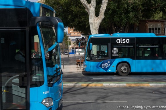 La huelga de transporte obliga a reducir los servicios de autobús urbano en Cartagena los días 10, 11, 14 y 15