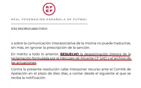 Ramón Terol, exasesor jurídico del Hércules CF, tumba la reclamación por alineación indebida de los blanquiazules contra el Real Murcia