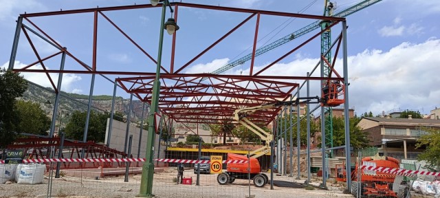 La finalización del pabellón de gimnasia de Alcoy se aplaza a marzo tras prorrogar seis meses las obras