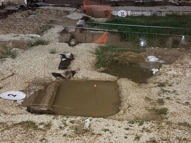 Las lluvias en Murcia también 'castigan' al yacimiento de San Esteban: Huermur denuncia su encharcamiento y degradación