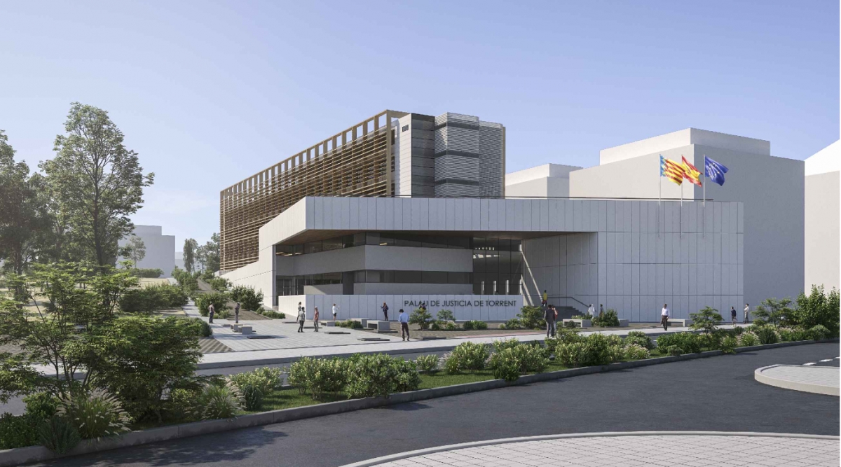 Prototipo del diseño del nuevo Palacio de Justicia de Torrent. - Foto: GVA Prototipo del diseño del nuevo Palacio de Justicia de Torrent.
