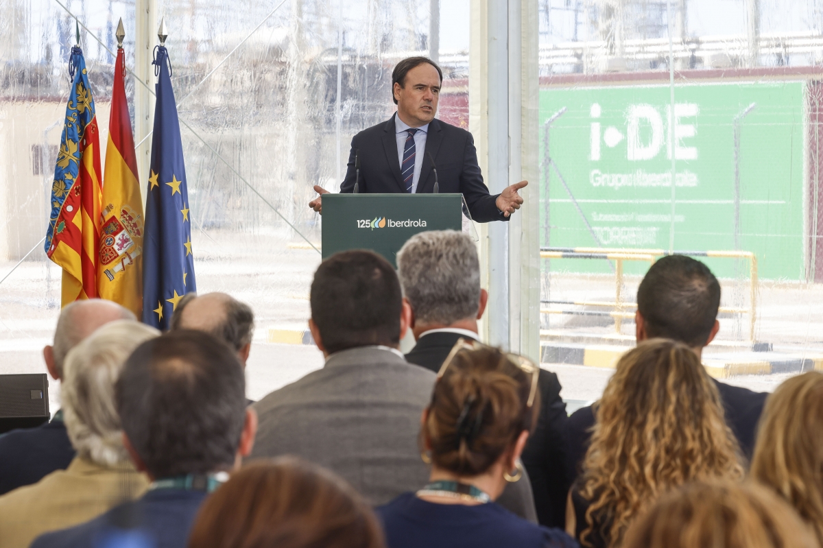 El president de la Generalitat, Juanfran Pérez Llorca, interviene en el acto de culminación del Plan Il·lumina.
