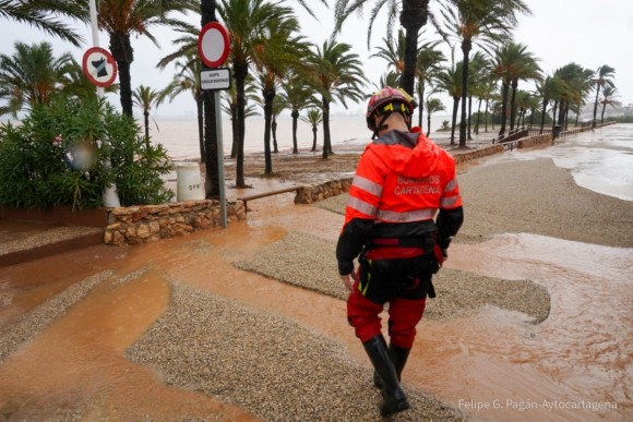 Cartagena, en alerta naranja este jueves por lluvias de hasta 50 litros en una hora