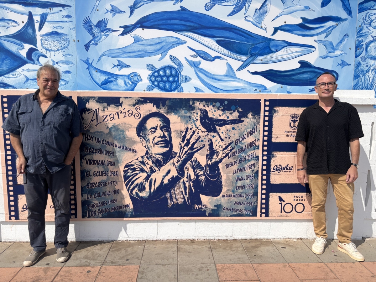 Mural en homenaje a Paco Rabal en Águilas