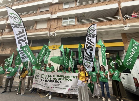 CSIF se concentra en Castelló para exigir a Correos 