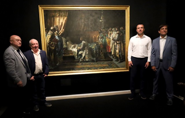 La Diputación cede a Alzira los cuadros de Pinazo sobre Jaume I para una exposición que muestra su lado más humano
