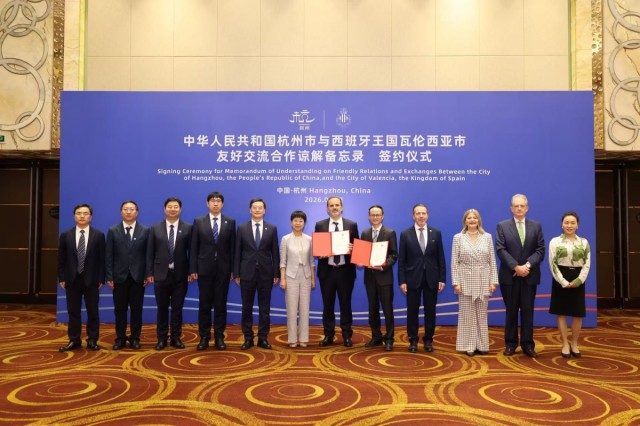 València y Hangzhou escenifican su entendimiento con la firma de un memorándum: 