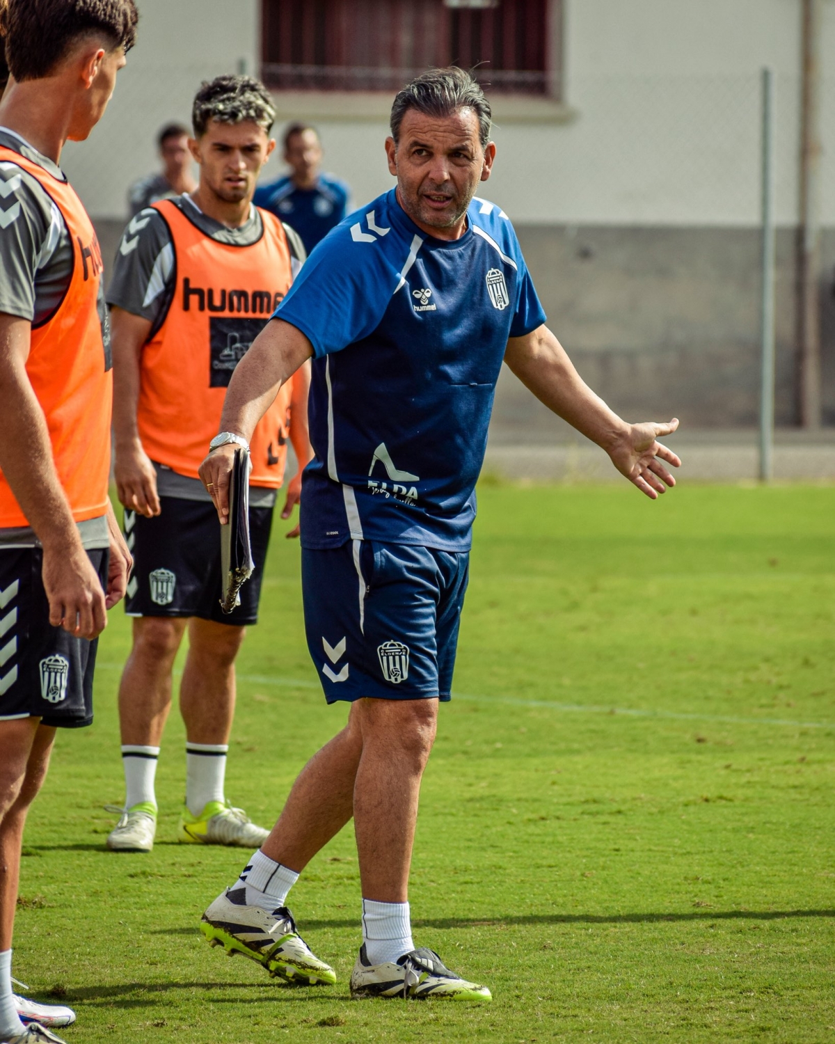 Javi Calleja en un entrenamiento de esta semana - Foto: CDE Javi Calleja en un entrenamiento de esta semana