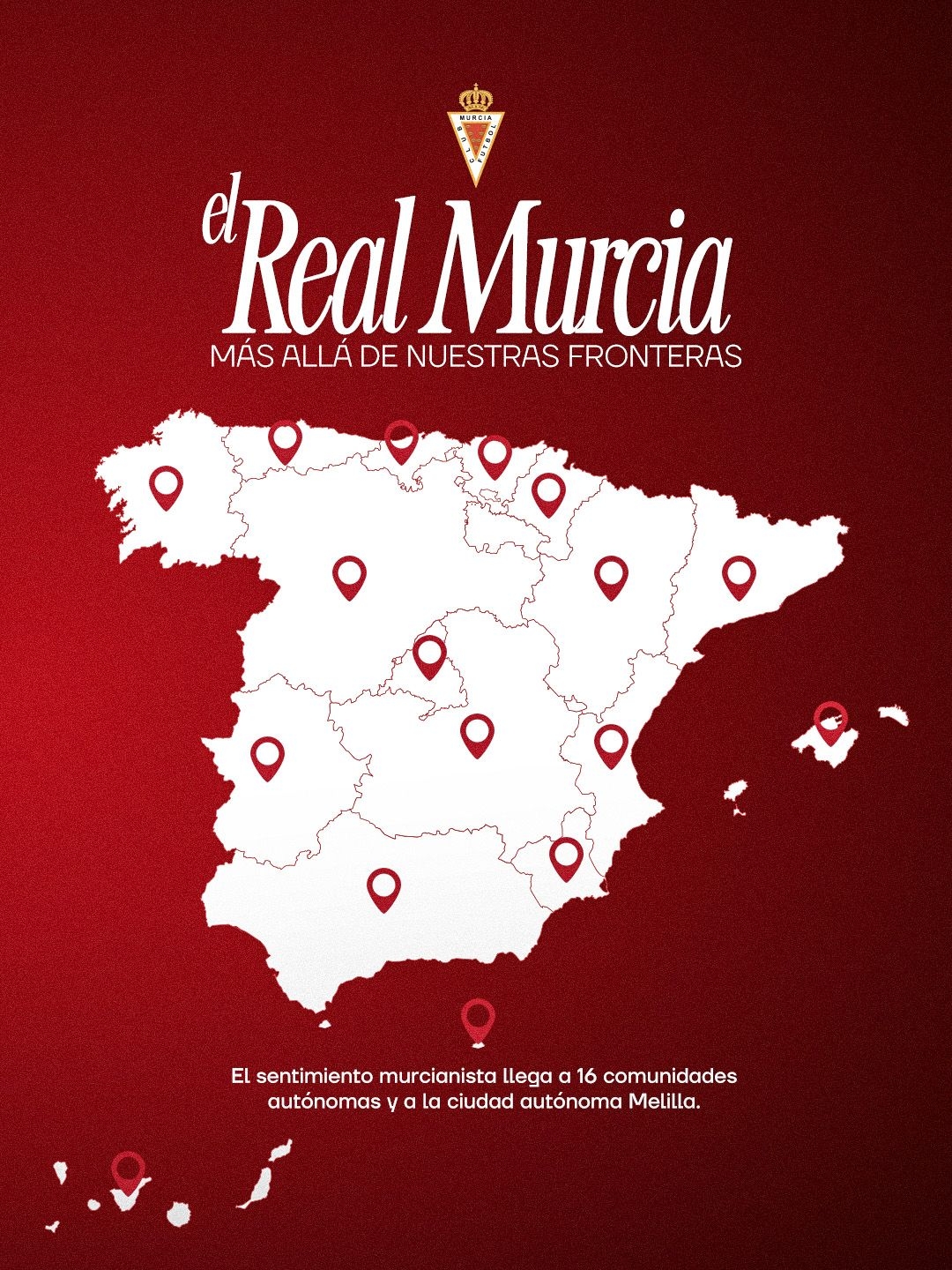 Los abonados del Real Murcia llegan a casi todo el país. - Foto: RM Los abonados del Real Murcia llegan a casi todo el país.