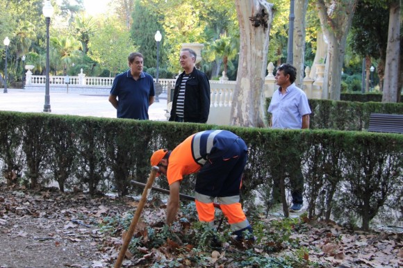 Castelló reutiliza los restos de poda de la ciudad para mejorar el suelo del Parque Ribalta