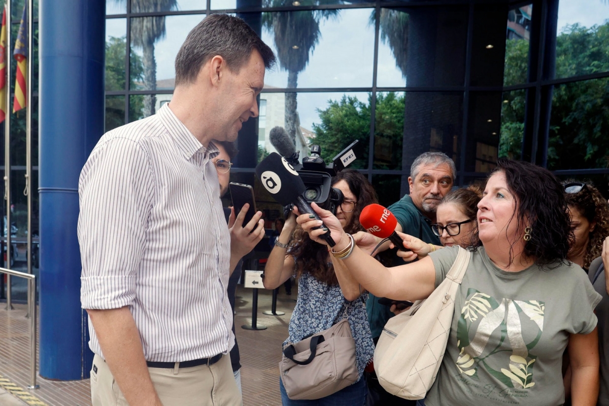 Gallego, a la salida del juzgado.