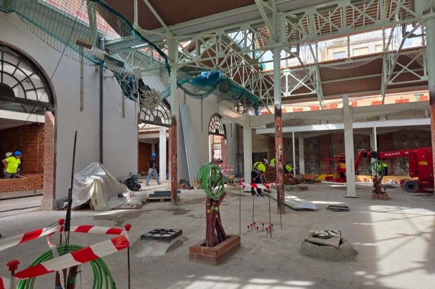 El 'nuevo' Mercado Central de Castelló sobrepasa el ecuador de la obra: prevé estar antes de abril de 2027