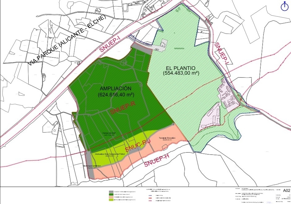 Plano de la ampliación de El Plantío propuesta como PIA.