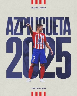 César Azpilicueta renueva una temporada por el Atlético de Madrid
