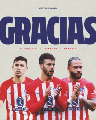Hermoso, Memphis y Paulista no continuarán en el Atlético de Madrid