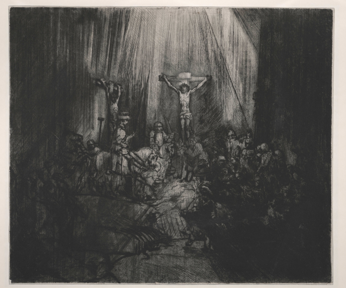 Rembrandt, Las tres cruces, 1654.