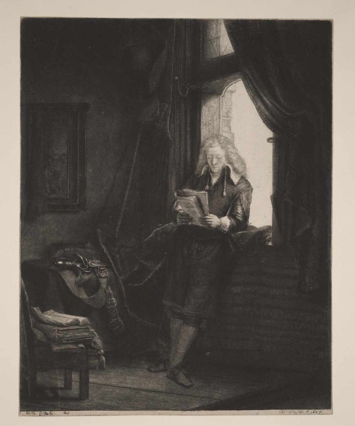Rembrandt, Jan Six, 1647.