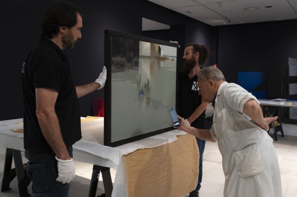 Las obras de Ximo Michavila se instalan en la Fundación Bancaja para la exposición por su centenario