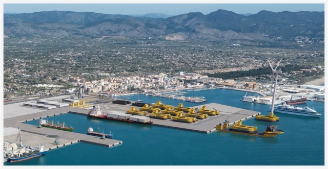 Los plazos del futuro hub eólico de PortCastelló: la obra del muelle sur empezará en 2027 y la producción industrial arrancará en 2034