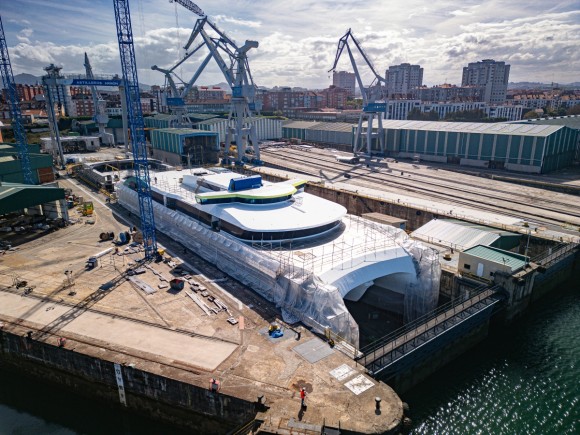 Baleària realizará 23 de octubre la flotadura del primer fast ferry de propulsión 100% eléctrica destinado a la ruta Tarifa-Tánger
