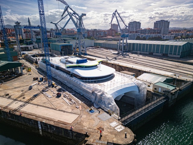 Baleària realizará 23 de octubre la flotadura del primer fast ferry de propulsión 100% eléctrica destinado a la ruta Tarifa-Tánger