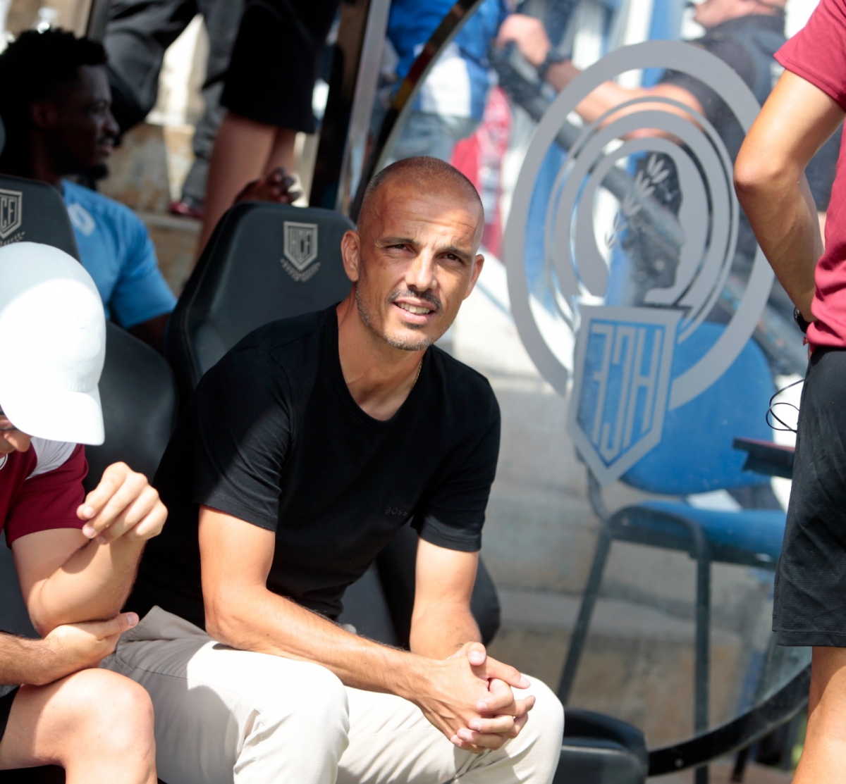 Company antes del inicio del Hércules CF-Real Jaén