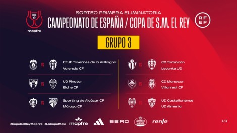 El Elche CF regresará a San Pedro del Pinatar (con permiso de la RFEF), el CD Eldense jugará en Palma de Mallorca y el CD Alcoyano recibirá al RCD Mallorca