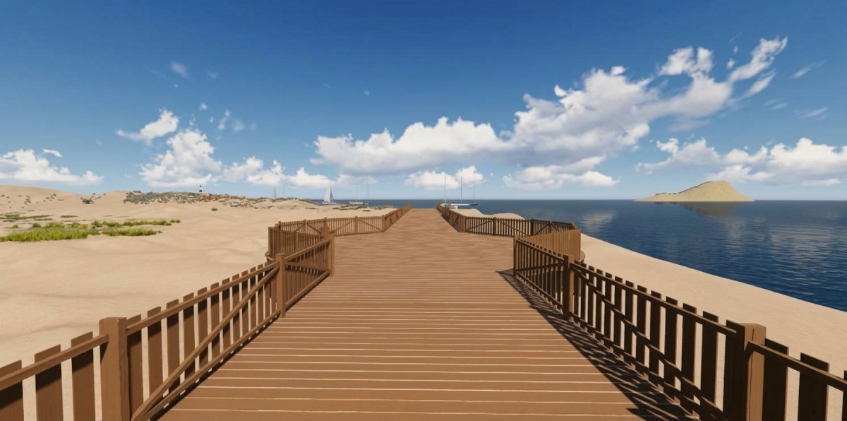 Imagen de la Caleta del Estacio recreada por ANSE - Imagen de la Caleta del Estacio recreada por ANSE