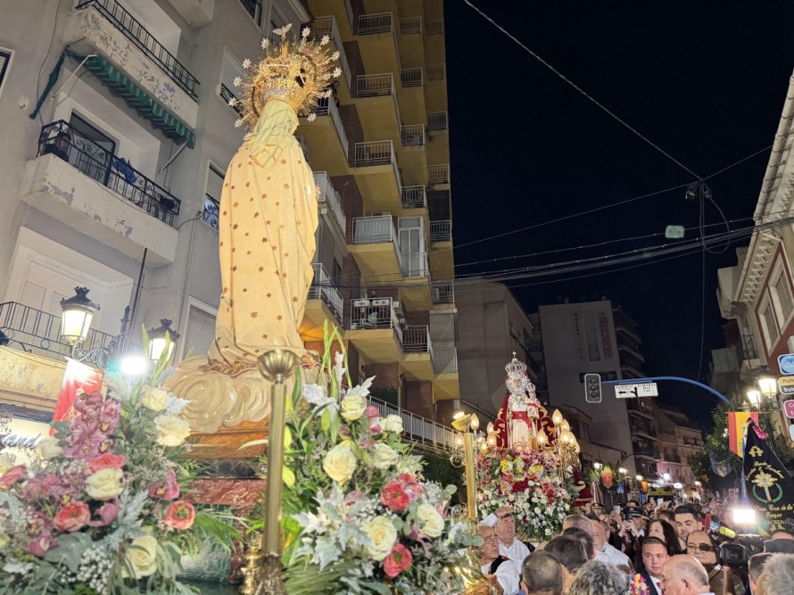 La Fuensanta y la Virgen de la Salud viven un emocionante encuentro en Archena