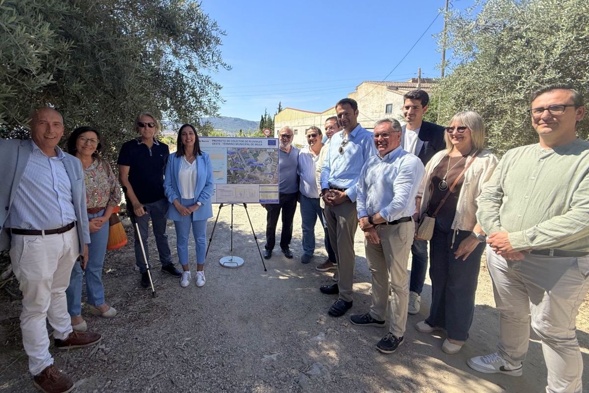 Presentación de la obra del colector de pluviales de Mula. - Foto: AYUNTAMIENTO Presentación de la obra del colector de pluviales de Mula.