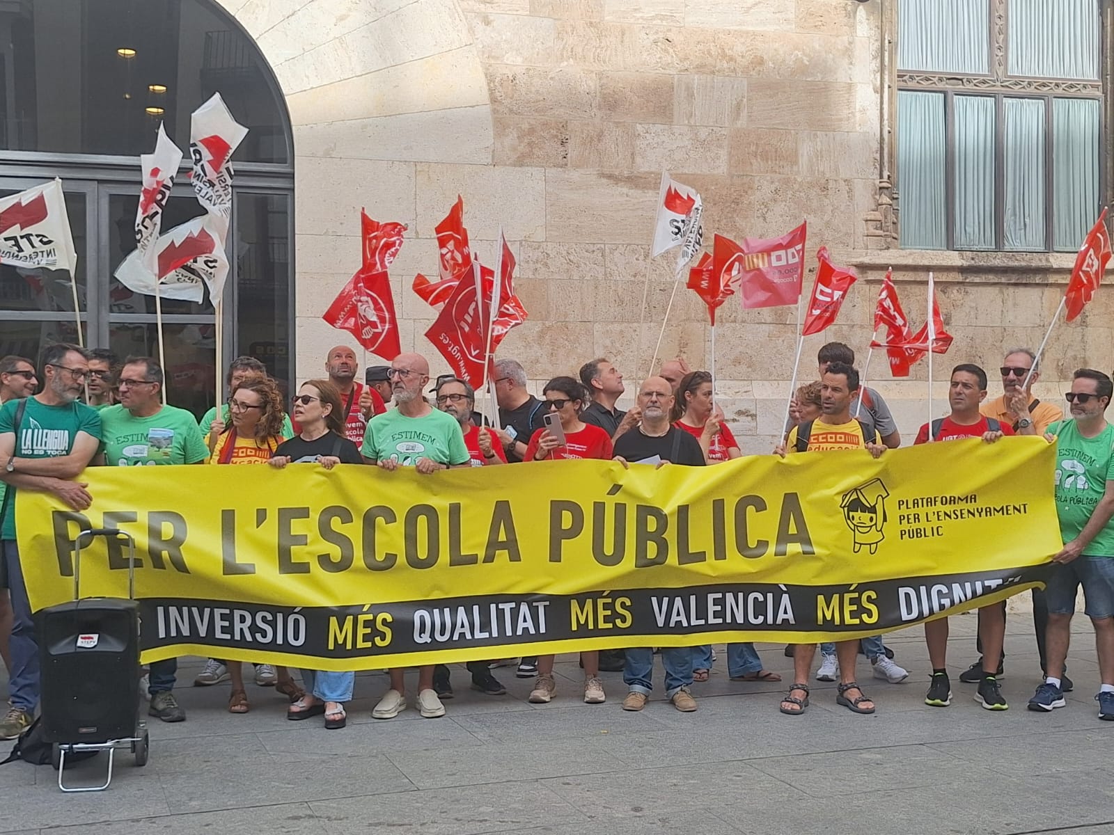 La Plataforma en Defensa de la Enseñanza Pública se concentra contra la ley educativa
