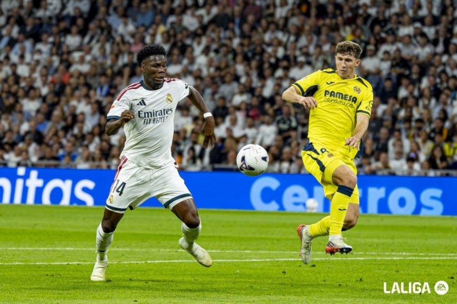 El Villarreal no aprovecha la superioridad numérica y pierde frente al Madrid en un partido bronco 
