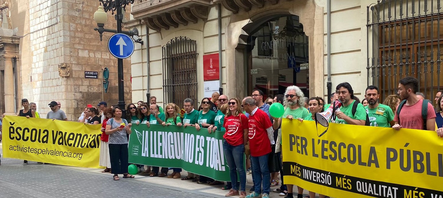 La Plataforma per l'Ensenyament protesta en Castelló por el 