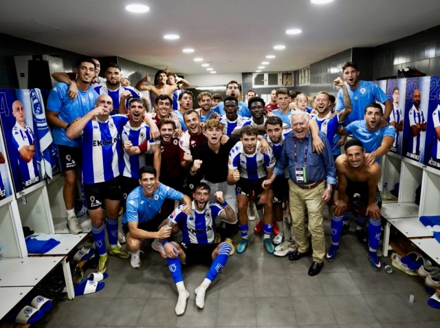 El Hércules CF choca otra vez con el árbitro, pero cierra la jornada en 'play-off' al ganar gracias a un golazo de Obeng