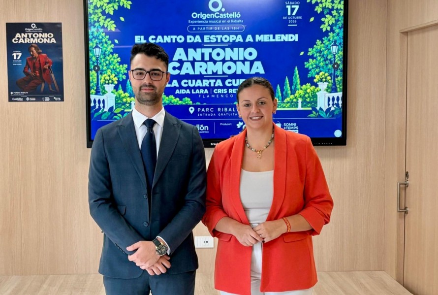 Antonio Carmona llega este sábado al parque Ribalta de Castelló con motivo del gratuito Festival Origen