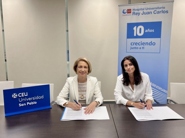 El Hospital Universitario Rey Juan Carlos y la Universidad CEU San Pablo firman un convenio para el desarrollo de un proyecto formativo de cooperación educativa de prácticas clínicas