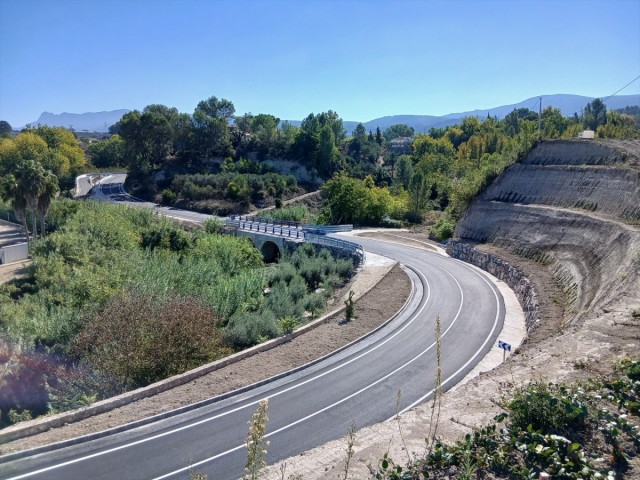 Abierta al tráfico la carretera CV-641 entre Albaida y Aielo de Malferit tras su acondicionamiento