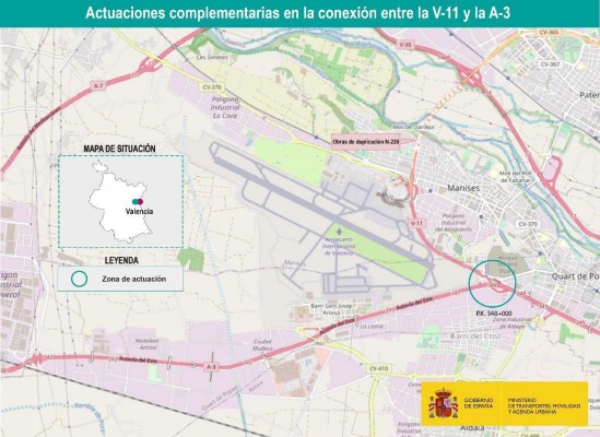 Quart de Poblet mejora el acceso al aeropuerto con la duplicación de la N-220  