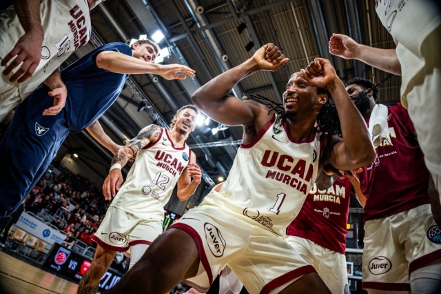 El UCAM Murcia CB arranca con dos victorias por tercera vez en sus ocho campañas europeas