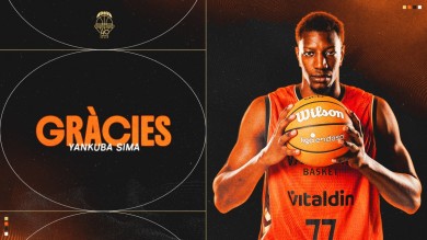 Yankuba Sima pone fin a su etapa en Valencia Basket tras su desvinculación